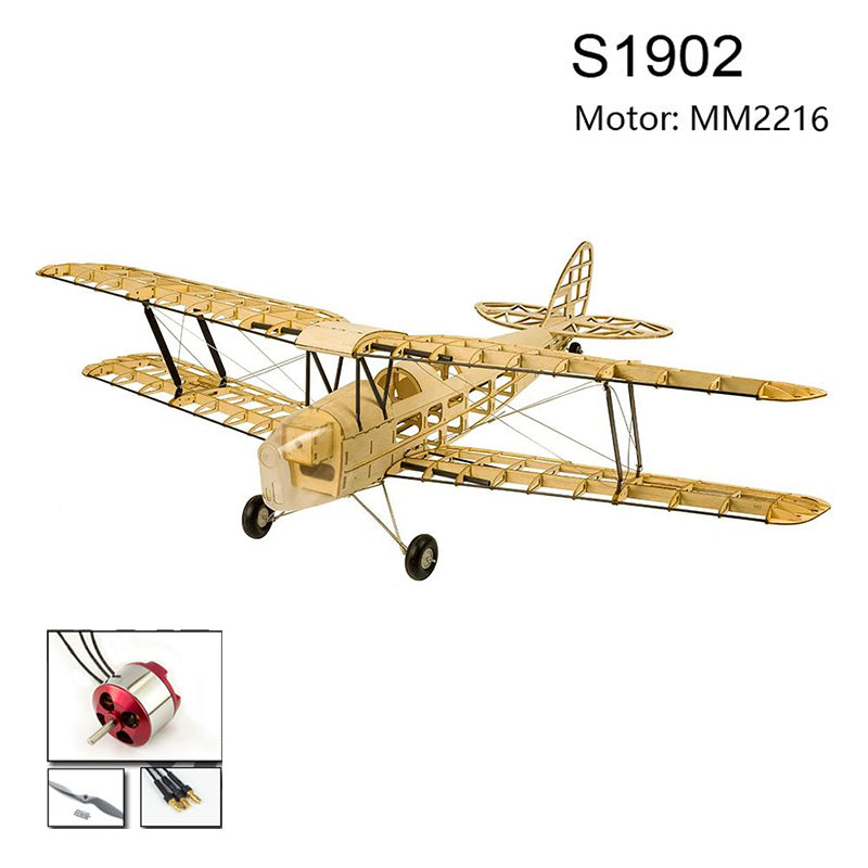 Balsa wood Plane DWHobby Mini Tiger Moth S19 Large Electric Fixed Wing Plane Balsa Kits 1000mm Wingspan