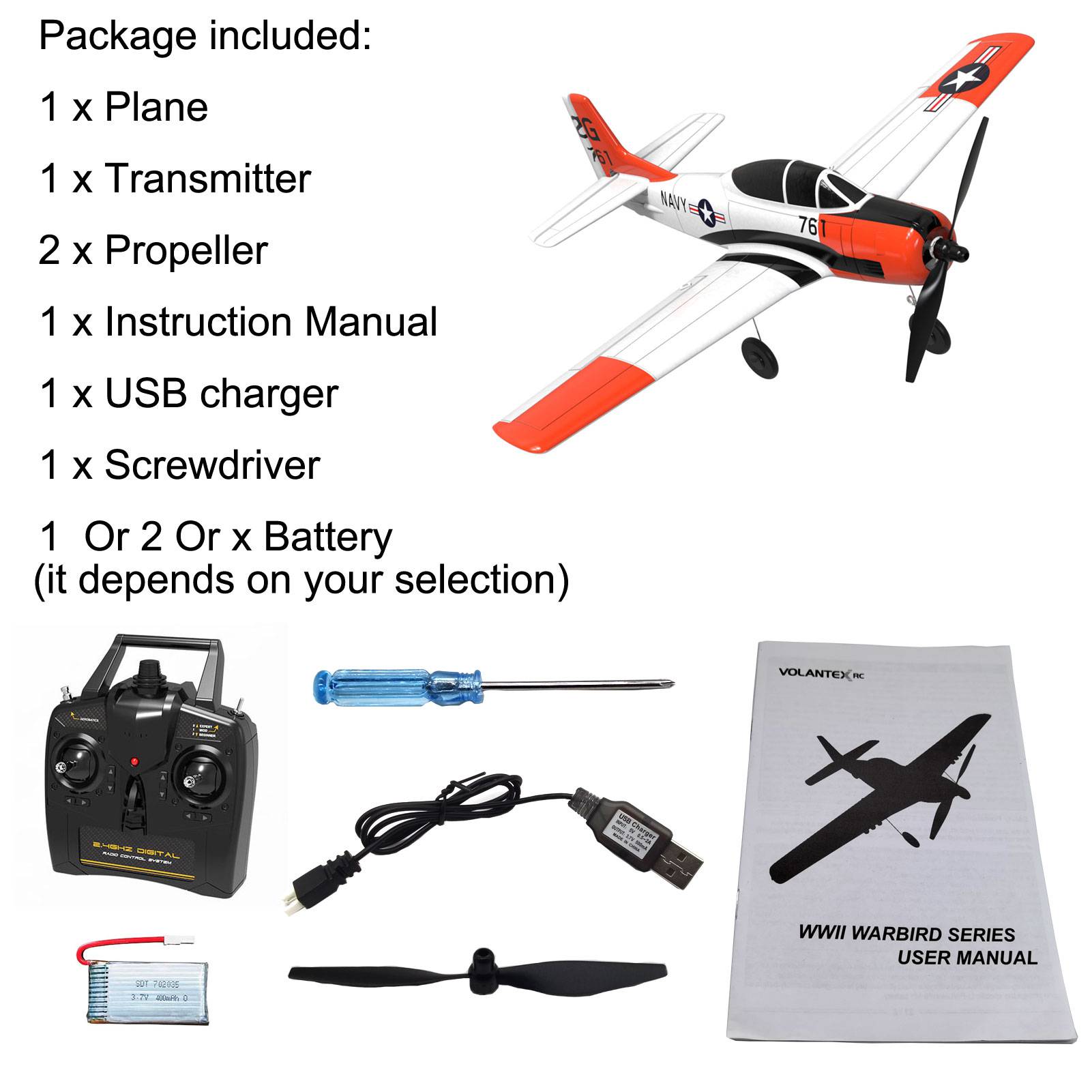 RC Plane Volantex T28 2.4GHz 4CH 6-Axis One Key U-Turn Aerobatic Xpilot Stabilization System Plane Toy