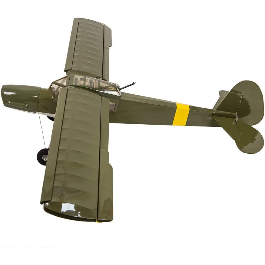 DWHobby Balsa wood Plane Army Green Fi156 Fieseler Storch Large Electric or Gas Power Fixed Wing Balsa Plane 1600mm Wingspan