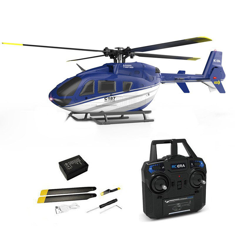 RCERA C187 EC135 RC Helicopter 2.4G 4CH 6-Axis Gyro Altitude Hold Flybarless Scale Helicopter