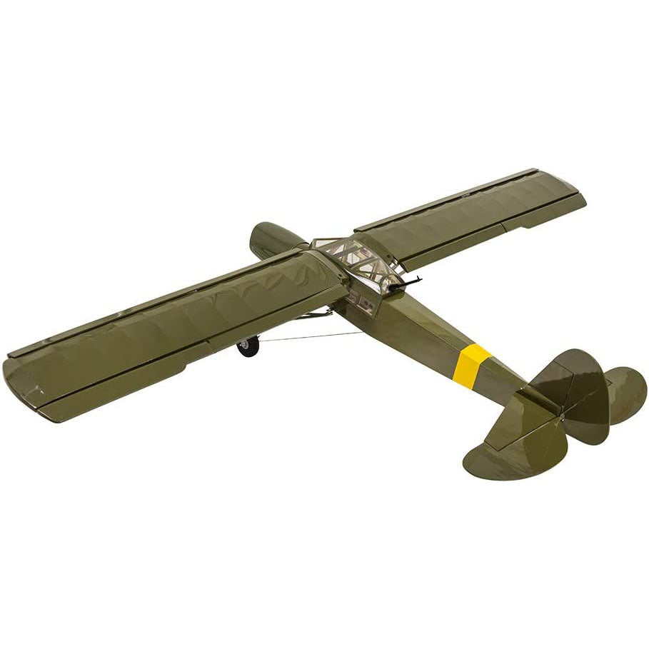 DWHobby Balsa wood Plane Army Green Fi156 Fieseler Storch Large Electric or Gas Power Fixed Wing Balsa Plane 1600mm Wingspan