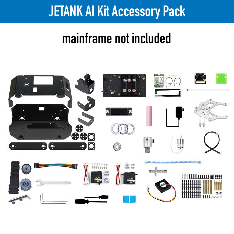 JETANK AI Kit AI Tracked STEM Education Mobile Robot AI Vision Robot Based On Jetson Nano with Waveshare Jetson Nano Dev Kit