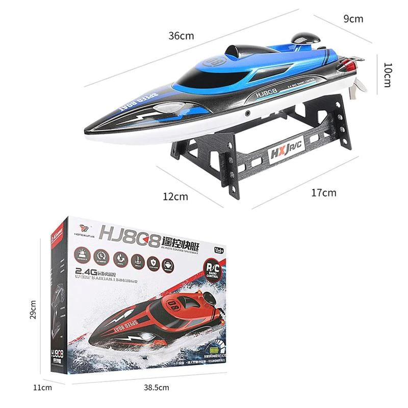 RC Boat HJ808 SpeedBoat Dual Motor High-speed Strong Power System Outdoor RC Boat Toys