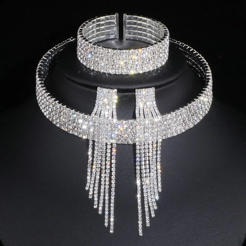 Classic Elegant Tassel Crystal