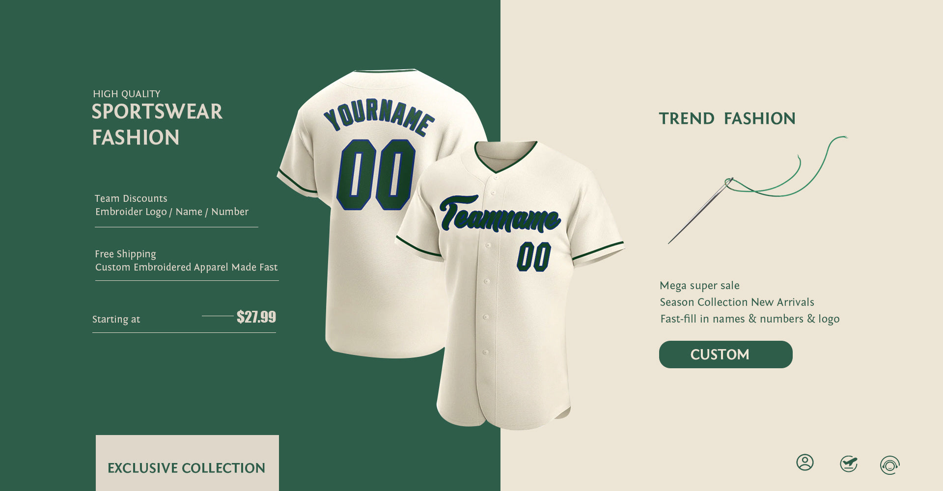 cream baseball jerseys custom