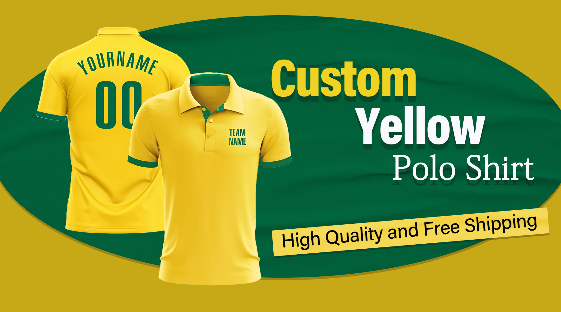 golf polo yellow shirts