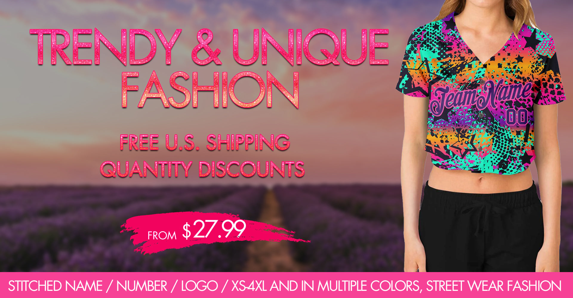 Women Crop Baseball Jersey