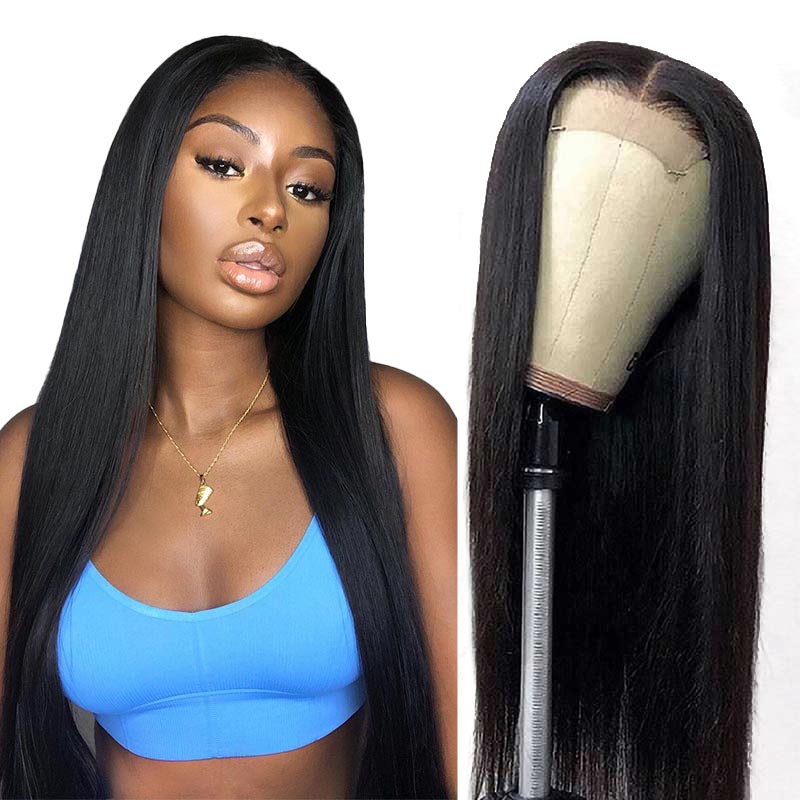 Ali Annabelle Peruvian Pre Plucked 4x4 13x4 Straight Lace Front Human Hair Wigs
