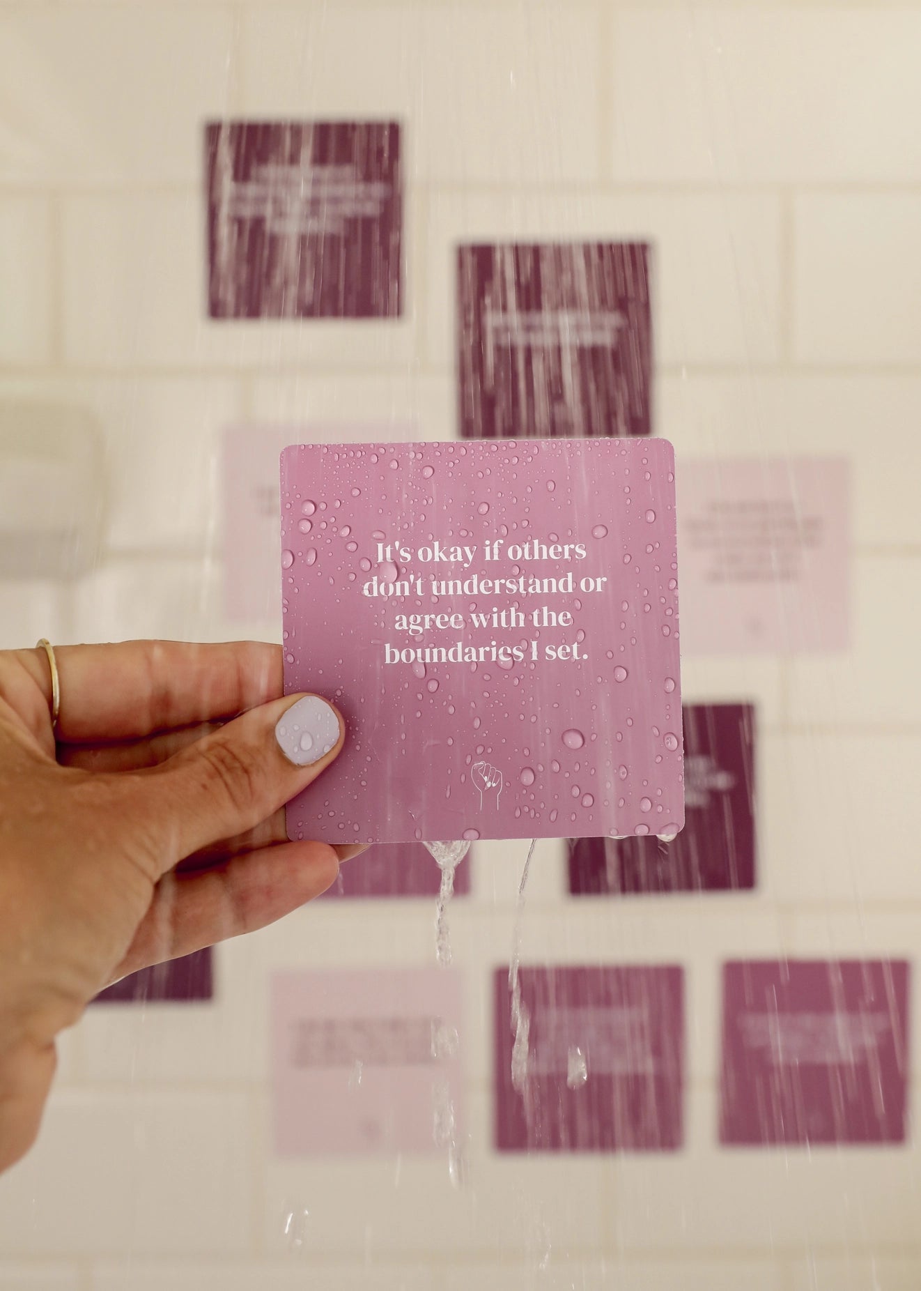 Shower Affirmation Cards- Boundaries