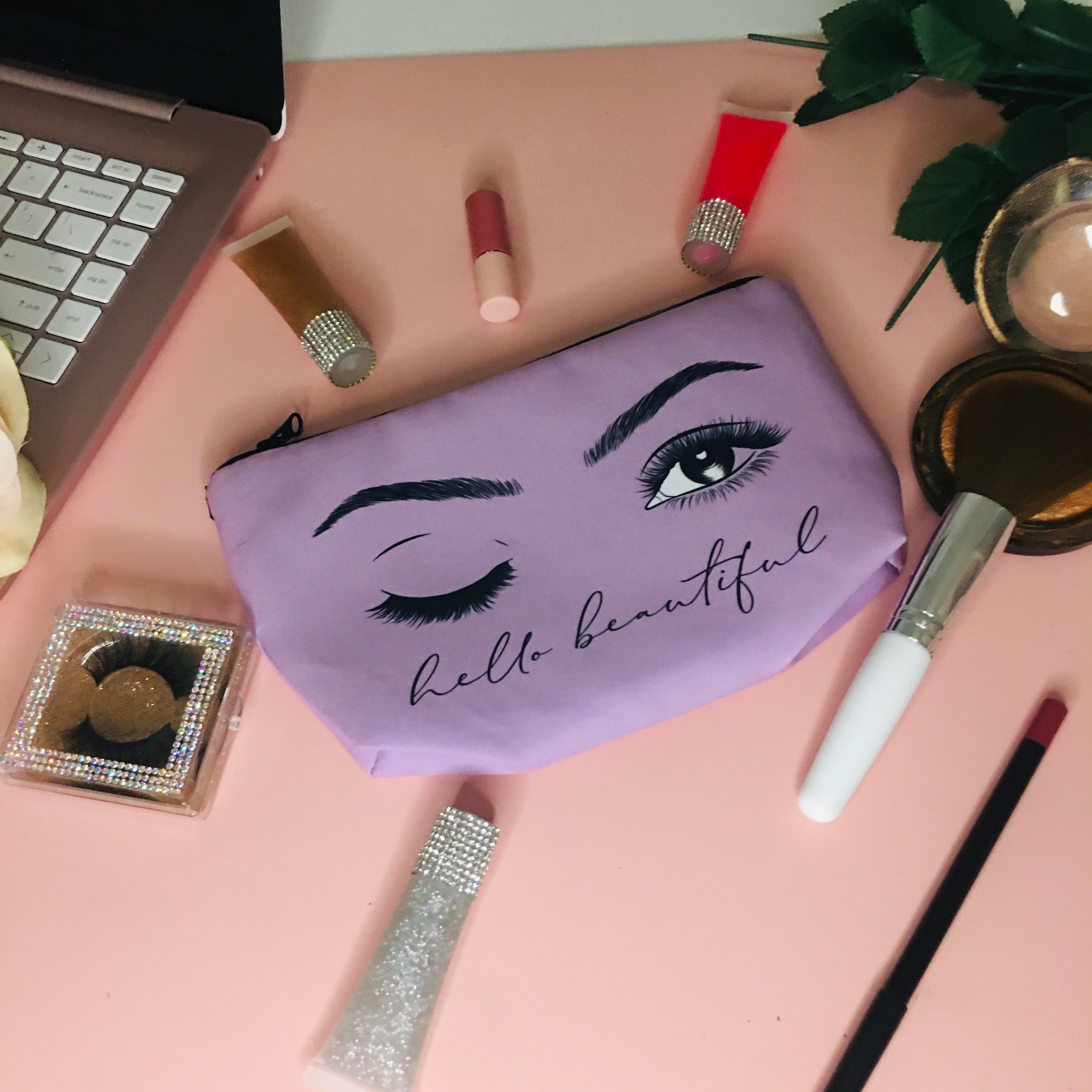 Hello Beautiful Makeup Bag