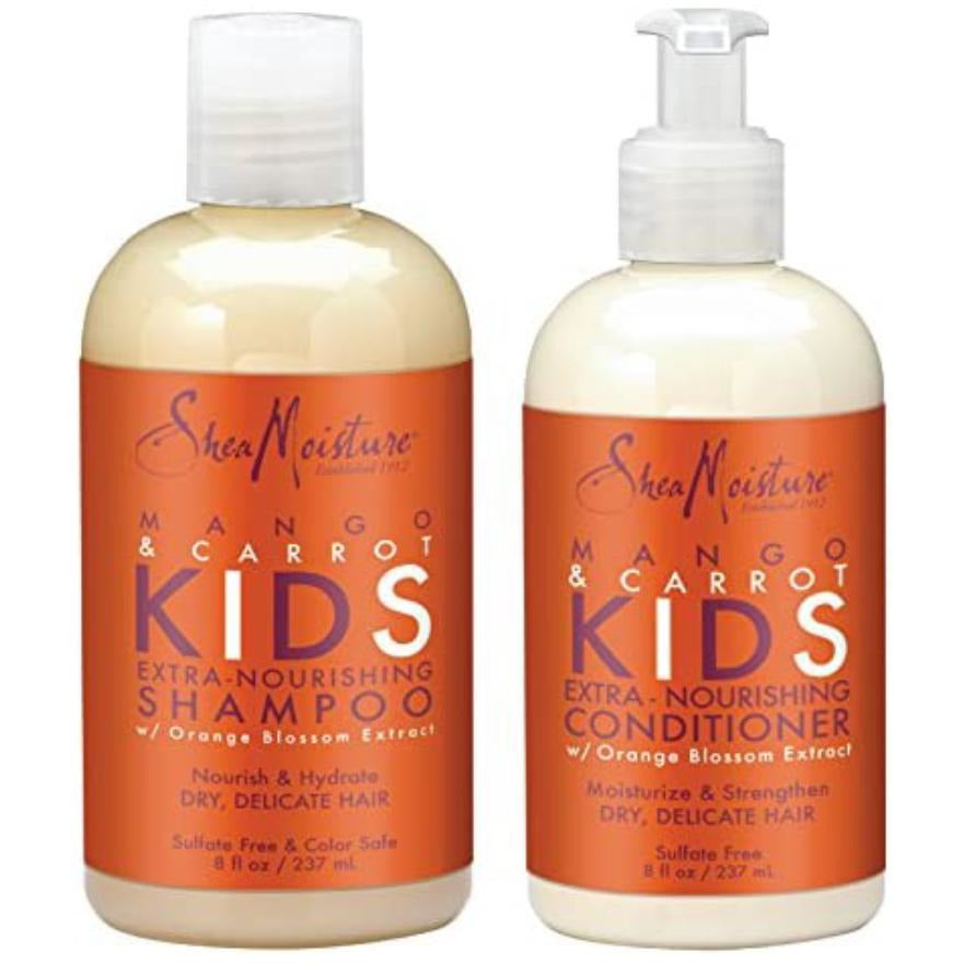 SheaMoisture Mango & Carrot KIDS, Extra-Nourishing, Shampoo and Conditioner,