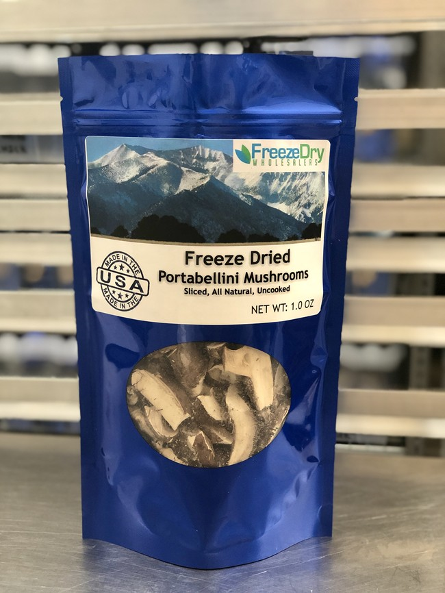 Freeze Dried Sliced Portobellini Mushrooms