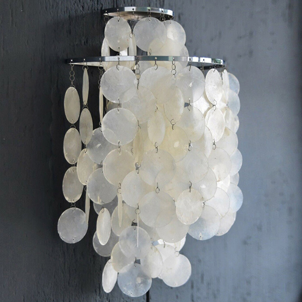Elegant Silver Wind Chime Wall Lamp