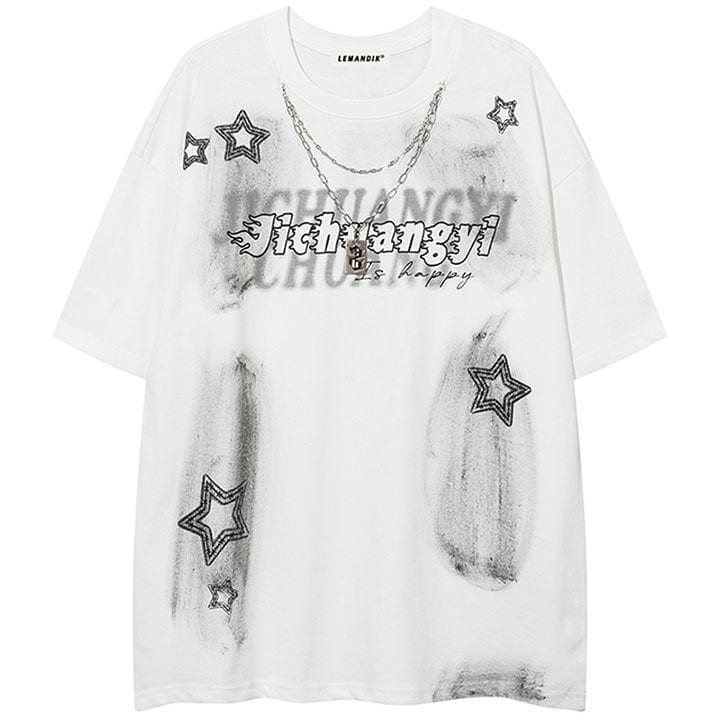 LEMANDIK? Summer Graphic T-shirt Star Print