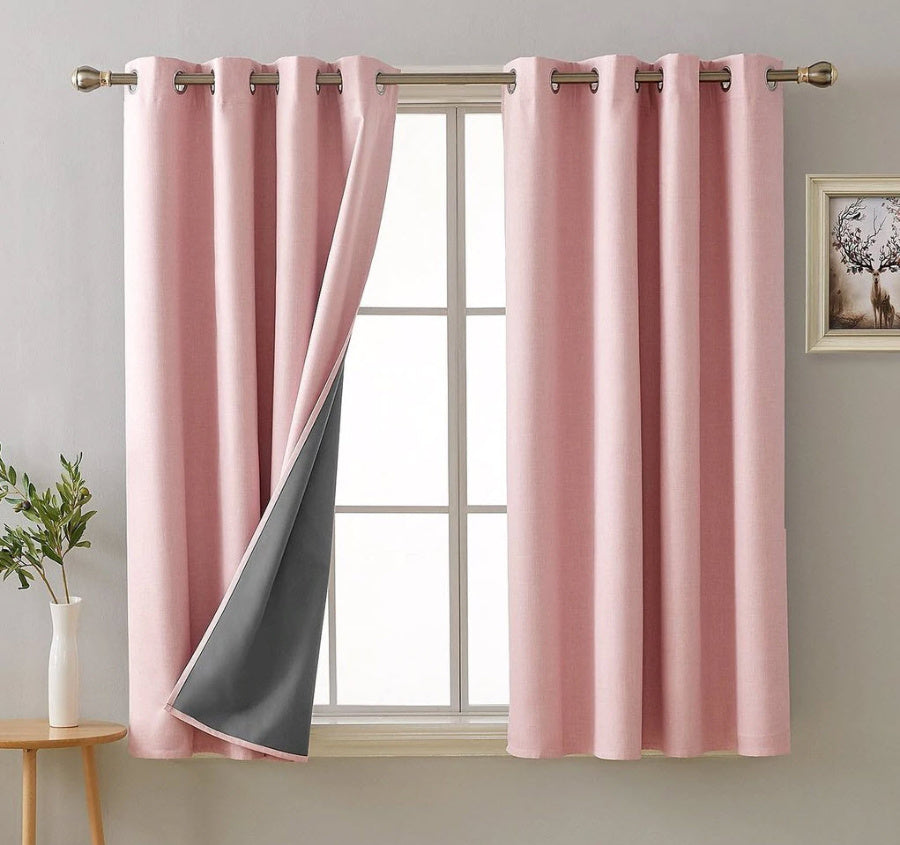 faux linen curtains