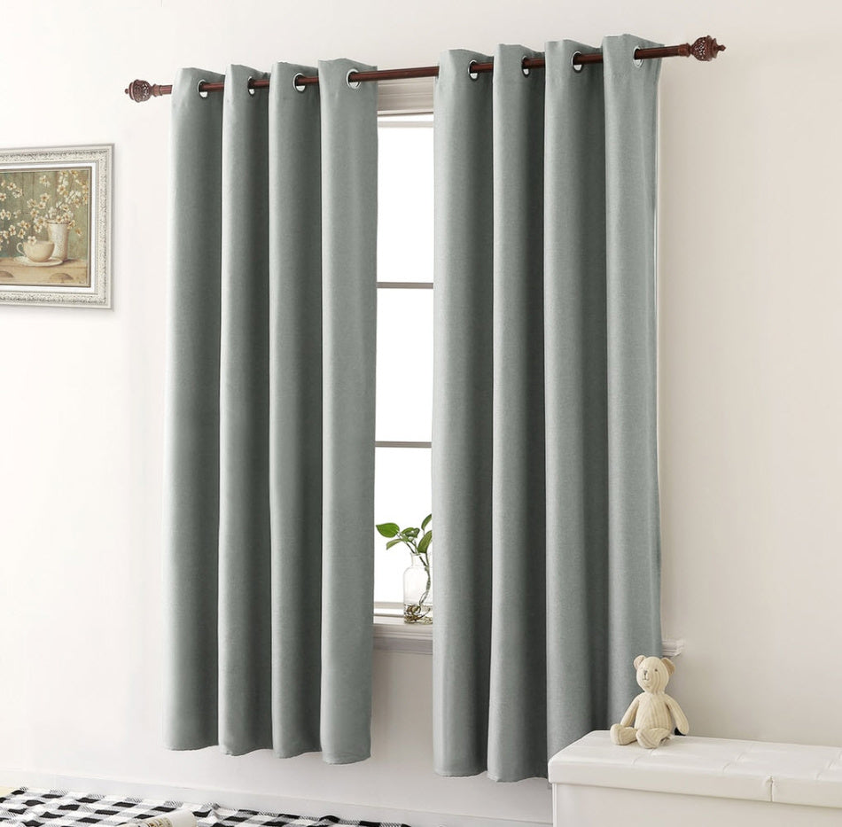 grommet faux linen drapes