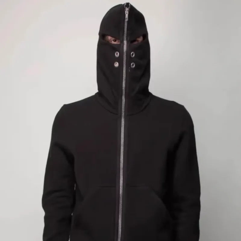 Full Zip Up 4 Hole Hoodie