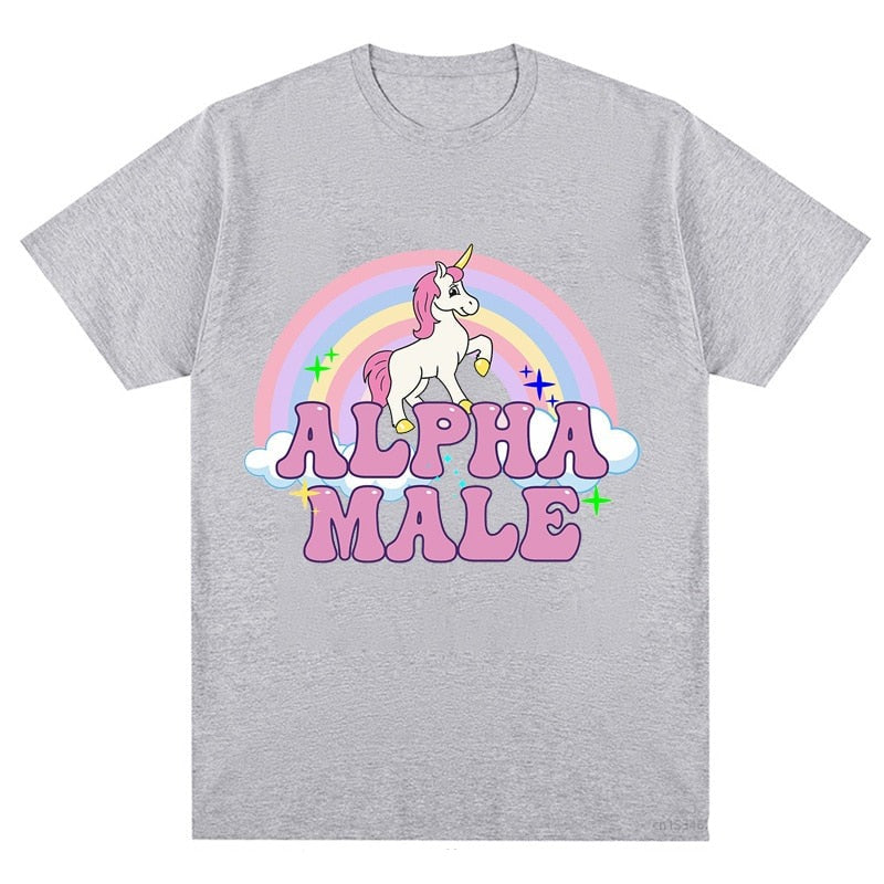 Alpha Male Rainbow Unicorn Tee