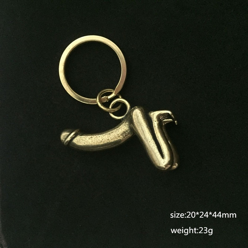 Solid Brass Balls Keychain