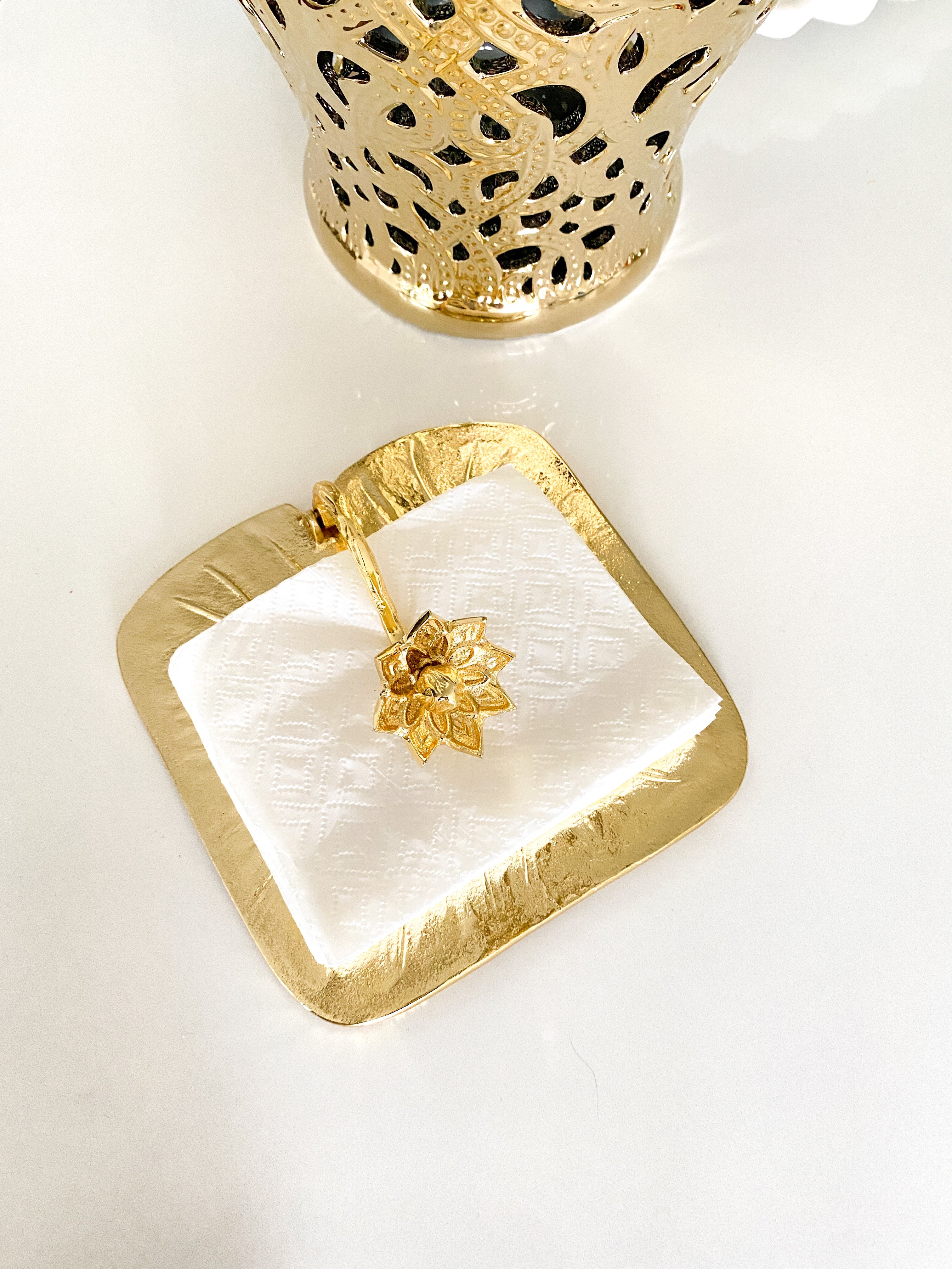 Gold Metal Napkin Holder