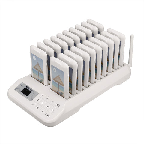 Retekess TD172 【電波法適合】お客様呼び出しベル、待合室呼び出しシステム、無線呼び出しベル、呼び出しチャイム、レシーバー*20 無線ページングシステム