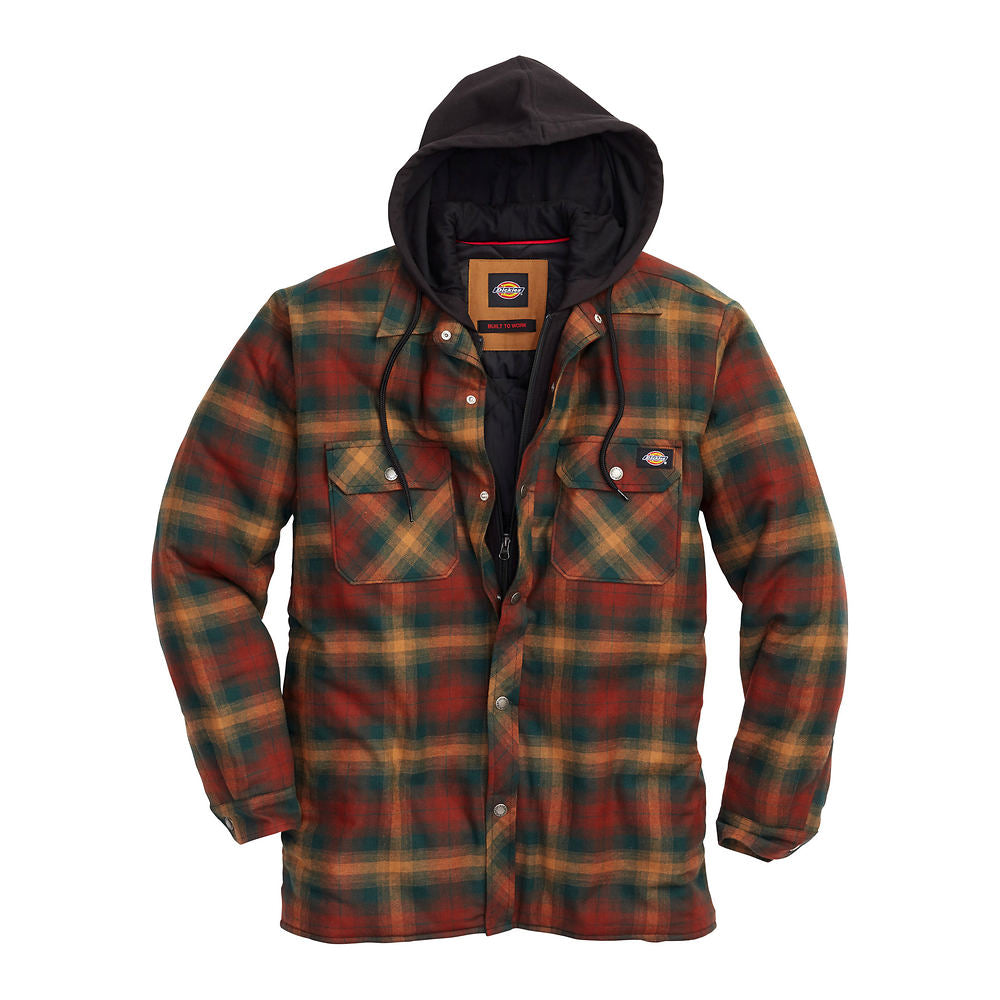 Dickies Fleece Hooded Flannel Shirt Jacket ***