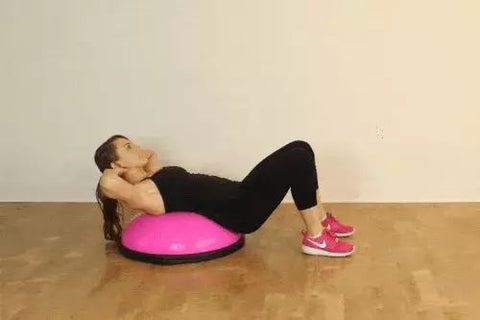 Balance ball crunch