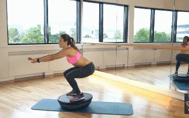 Balance ball squat