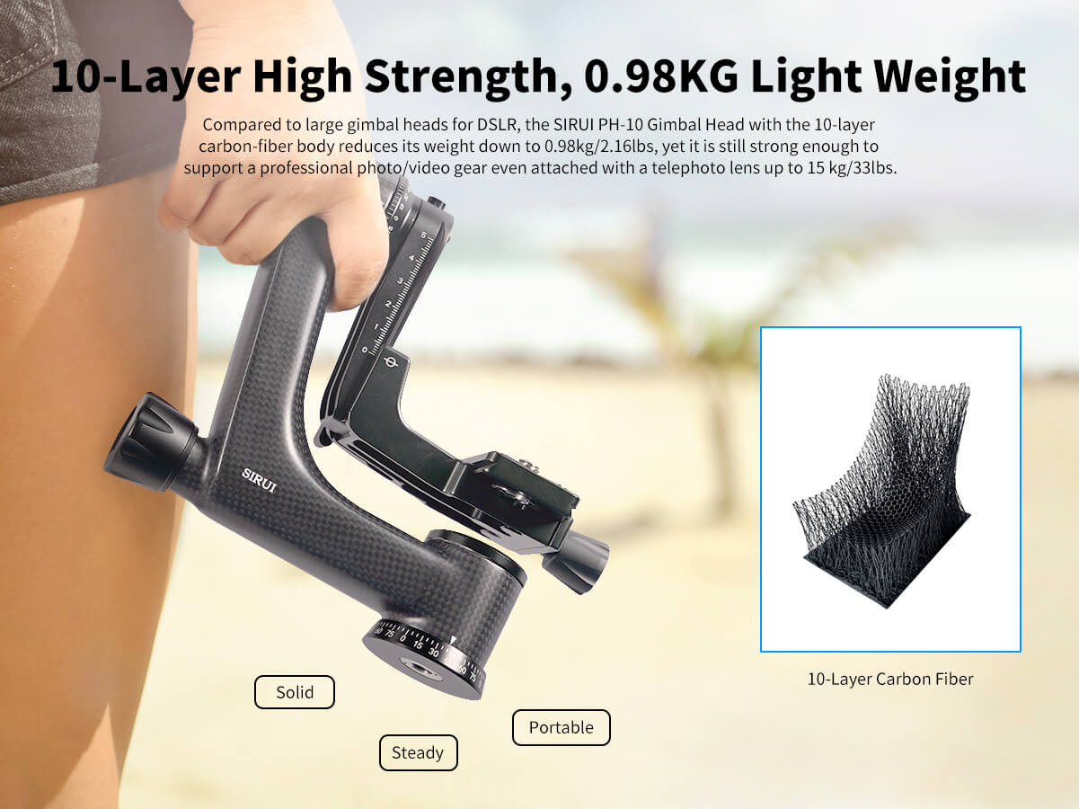 SIRUI PH-Series Carbon Fiber Gimbal Head (PH-10)