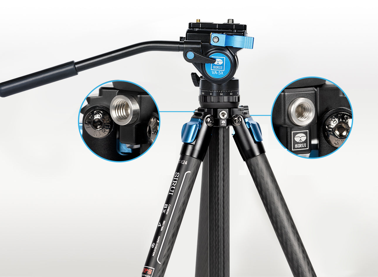 SIRUI Standard Series Carbon Fiber Tripod Kit ST-124+VA-5 ST-125+VA-5
