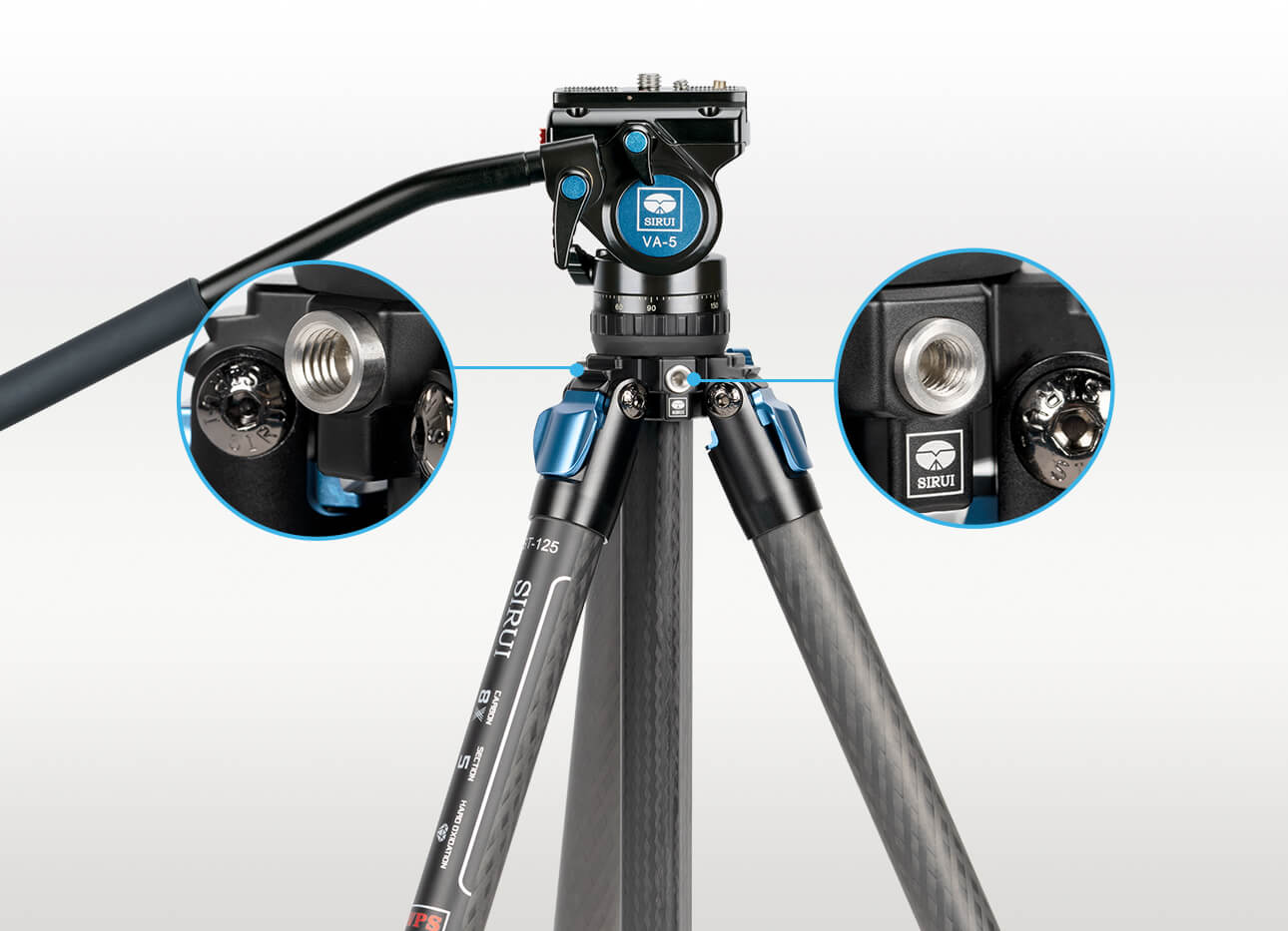 SIRUI Standard Series Carbon Fiber Tripod Kit ST-124+VA-5 ST-125+VA-5