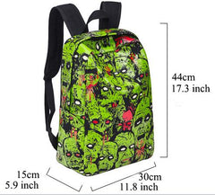 banned zombie backpack with size
