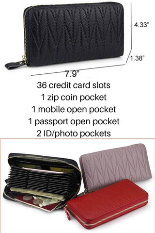 RFID leather cardholder wallet
