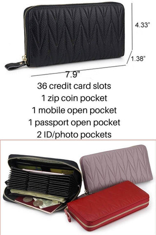 RFID leather cardholder wallet