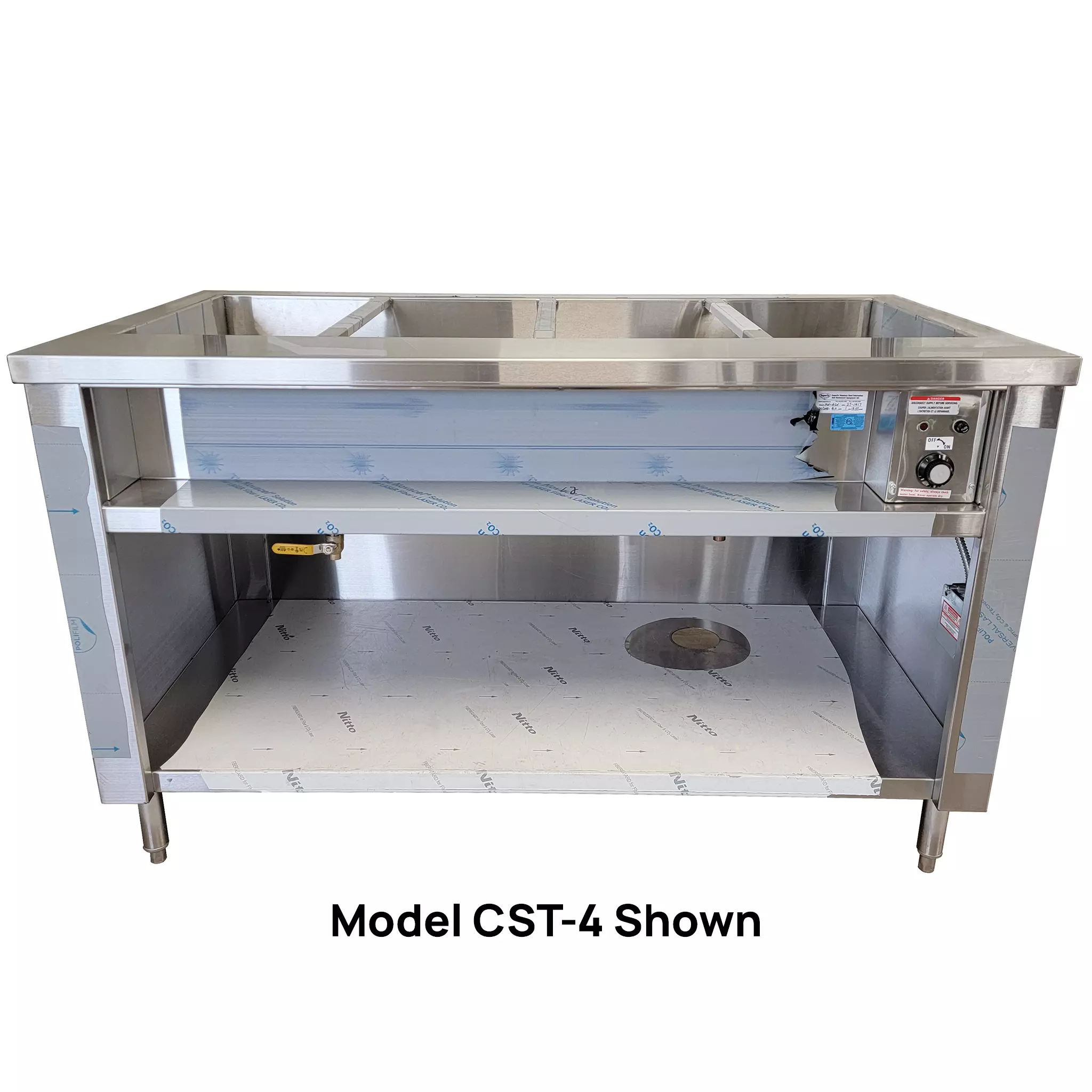 Phoenix CST-3 Steam Table - 3 Wells, Optional Sneeze Guard