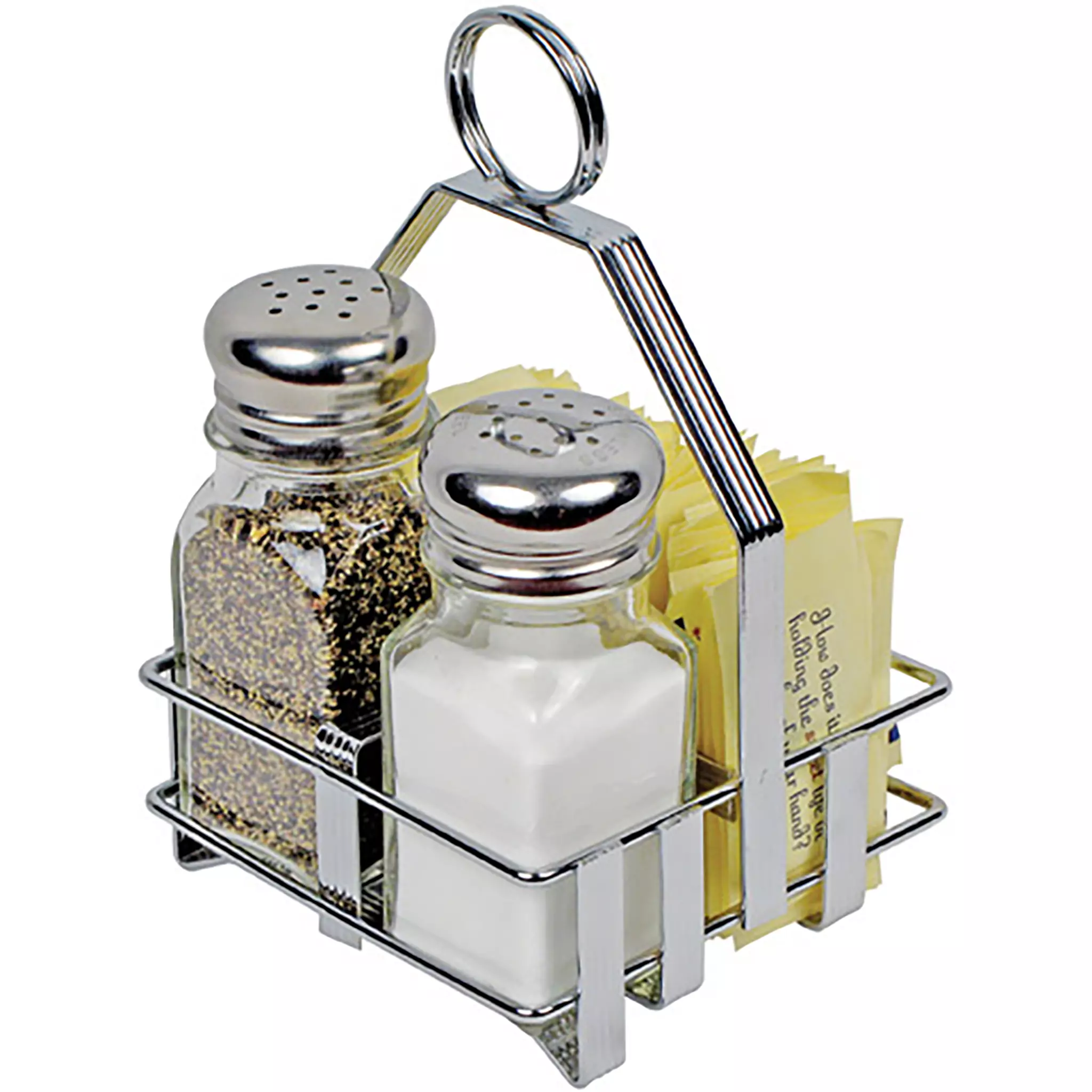 Winco Chrome Plated Cruet Rack For Salt/Pepper Shaker & Sugar Packets