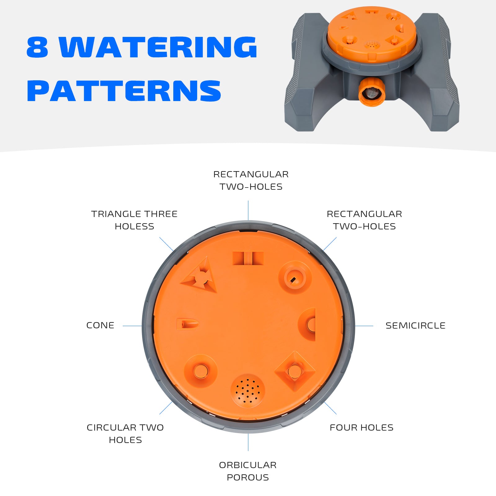 Impact Sprinklers Head Brass Pulsating Sprinklers With Zinc Spike Base Adjustable 360 Degree Rotating Water Sprinklers Yard Lawn Garden Large Area Grass I