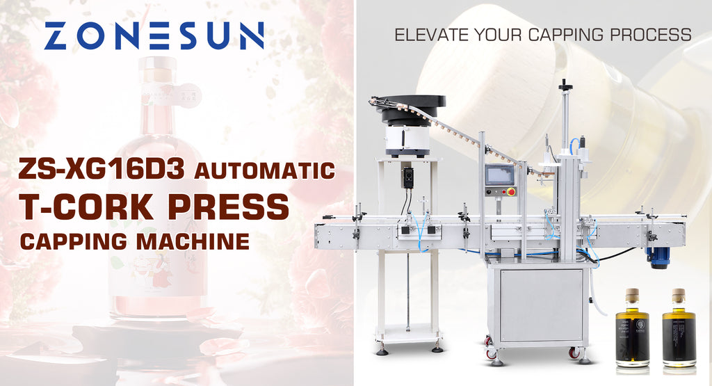 Elevate Your Capping Process with ZONESUN ZS-XG16D3 Automatic T-Cork Press Capping Machine