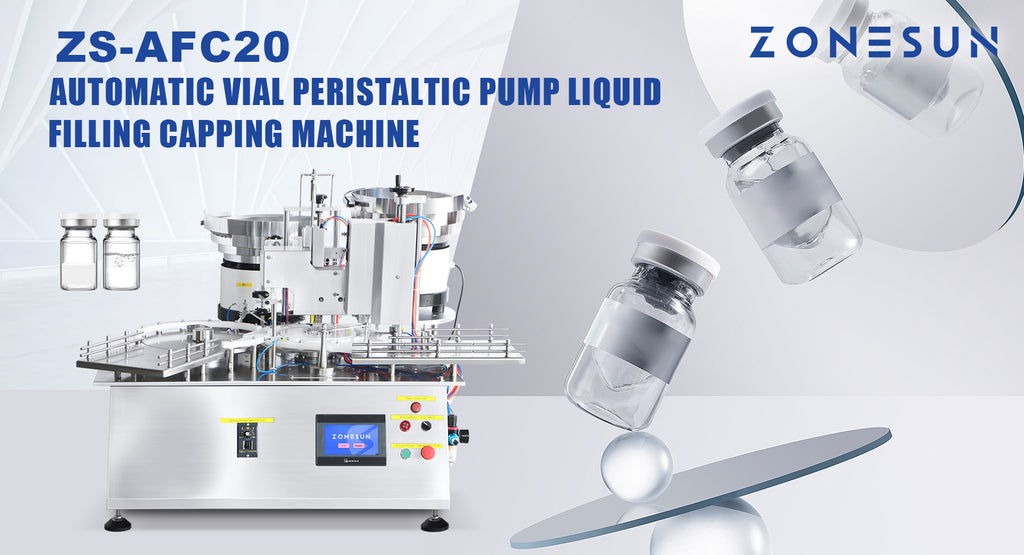 Enhance Your Production Efficiency with ZONESUN ZS-AFC20 Automatic Vial Peristaltic Pump Liquid Filling Capping Machine