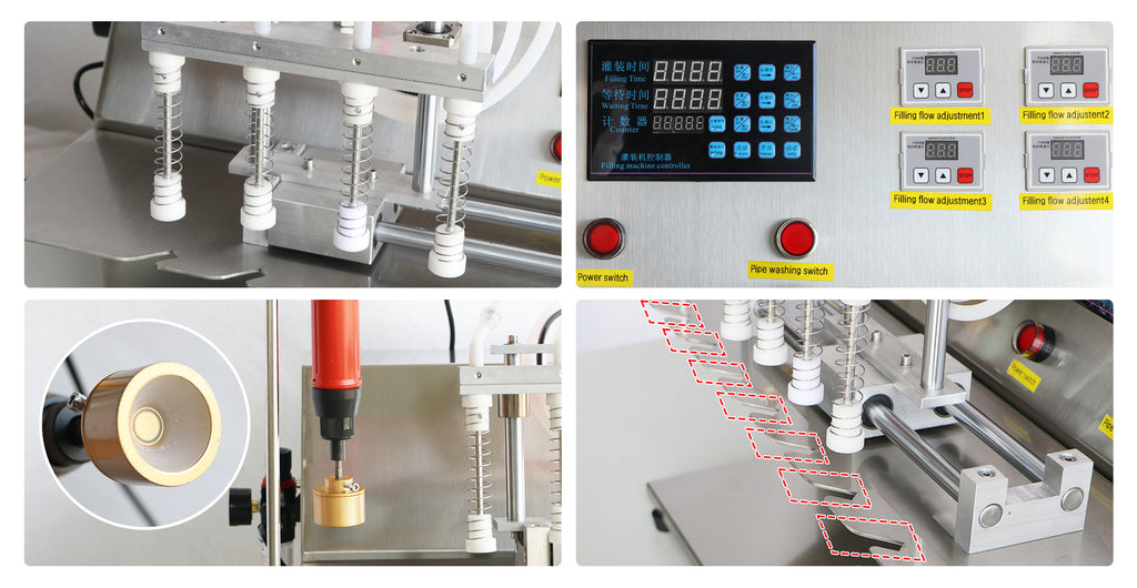 ZONESUN ZS-ASP4 SEMI AUTOMATIC SPOUT POUCH GEAR PUMP LIQUID FILLING CAPPING MACHINE