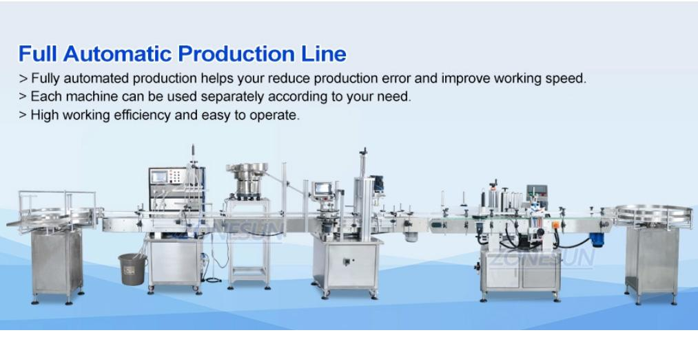 ZONESUN Custom Liquid Filling Capping And Round Labeling Machine With Vibratory Cap Feeder