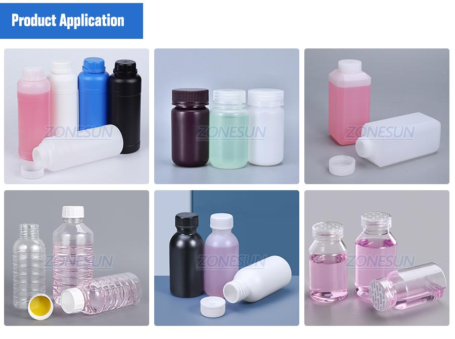 ZONESUN ZS-FAL180S Tabletop 4 Diving Heads Liquid Filling Capping Sealing Production Line