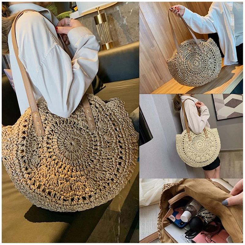 Hand-Made Charming Round Shoulder Bag