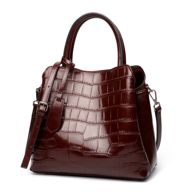 Vintage Trend Genuine Leather Women Handbags Fashion Luxury Shoulder Bags