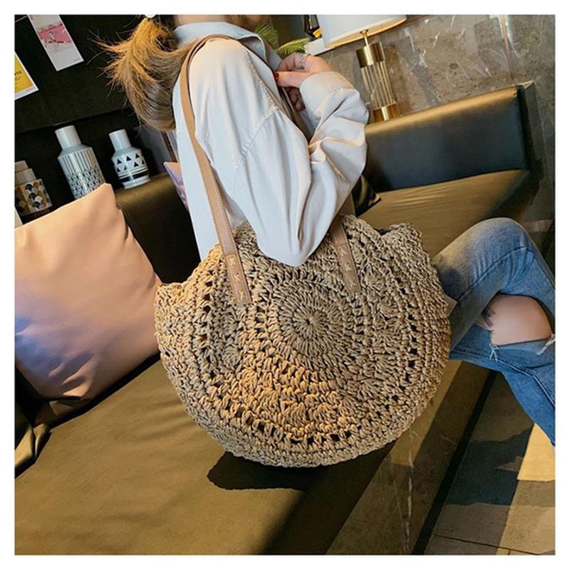 Hand-Made Charming Round Shoulder Bag