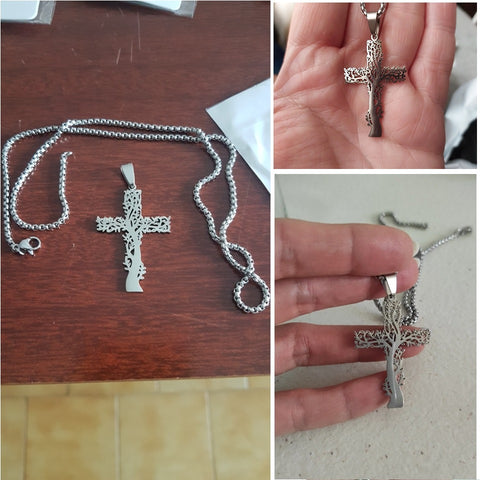 Tree of Life Cross Necklace