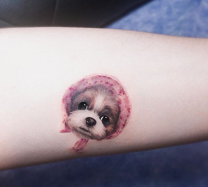 cute puppy dog tattoo