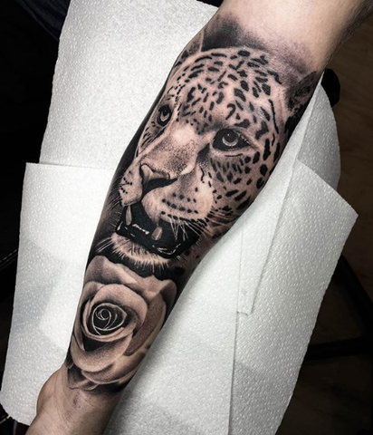 leopard panther tattoo design