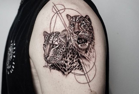 leopard panther tattoo design