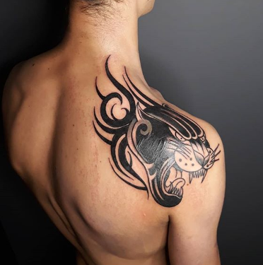 tribal leopard panther tattoo design